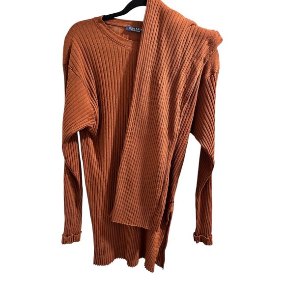 🍒 2/$20 🍒 Ribbed Rust Long Sleeve Top & Pant Set - Moda Asya Collection XL - Picture 1 of 7